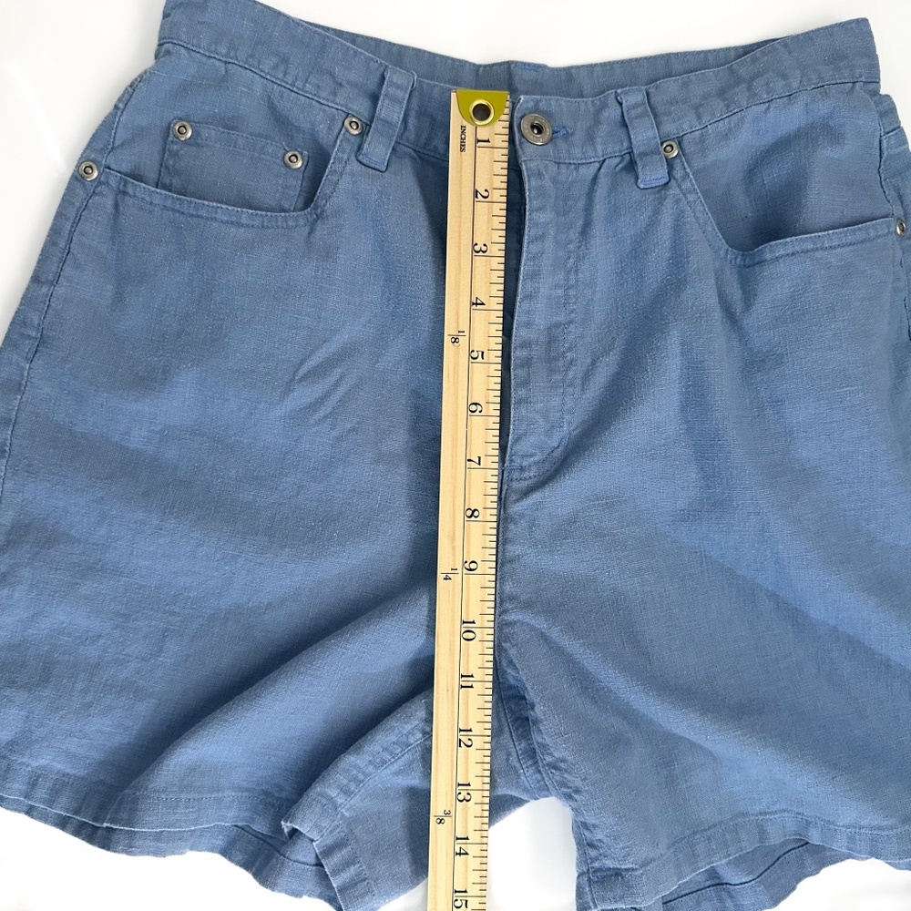 Vintage 90's Liz Claiborne Linen Blend Summer Shorts Minimal - 10 - Picture 4 of 6